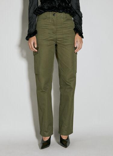 Rabanne Twill Cargo Pants Green pac0253011