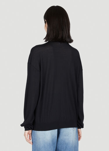 Semi Sheer Turtleneck Sweater Saint Laurent Semi Sheer Turtleneck Sweater Black sla0253029