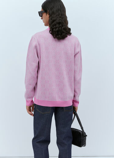 Gucci GG Wool Jacquard Cardigan Pink guc0154013