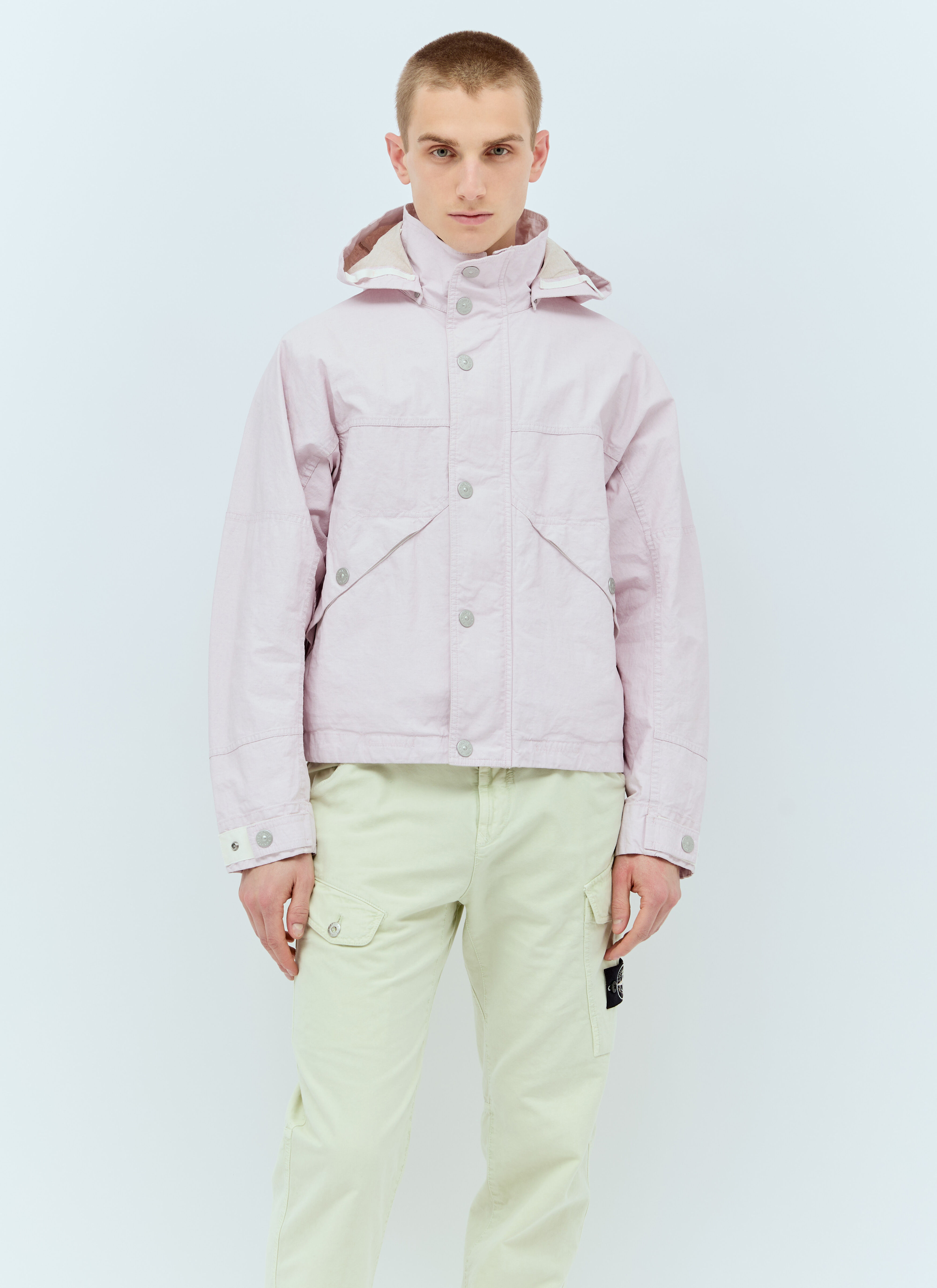 Stone Island Marina 亚麻帆布夹克 灰色 sto0156026