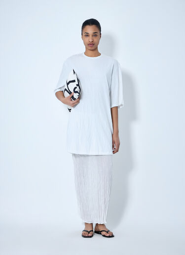 TOTEME Oversized Cotton T-Shirt Dress White tot0264021