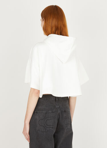 Marni 로고 프린트 크롭트 스웨트셔츠 화이트 mni0251009
