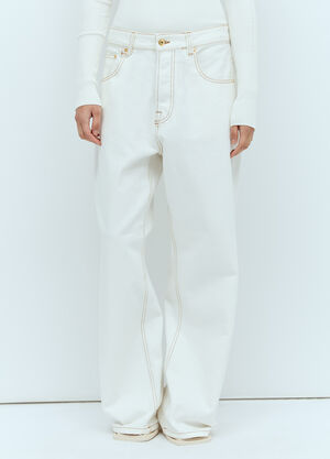 Jacquemus Le De-Nîmes Large Jeans Beige jac0256039