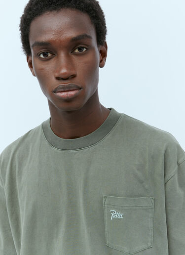 Patta Logo Embroidery T-Shirt Green pat0154006