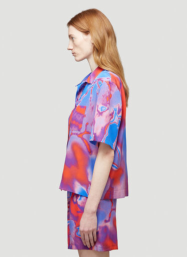 MCQ X Fantasma Fantasma Rave Silk Shirt Purple mqf0244005