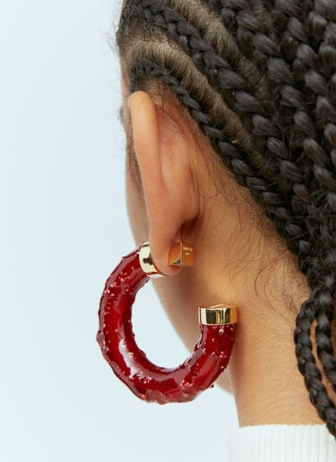 Les Créoles Confiture ピアス。 Jacquemus Les Créoles Confiture ピアス。 レッド jac0254108
