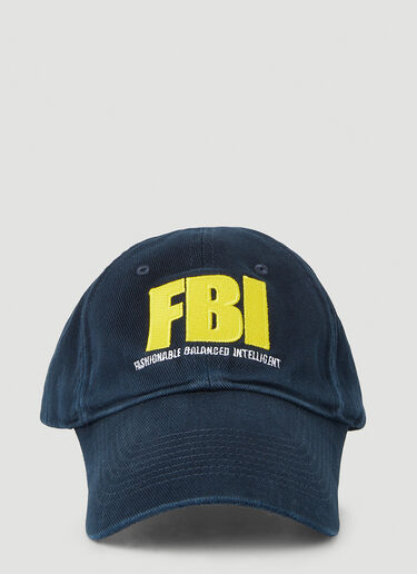 Balenciaga FBI Baseball Cap Blue bal0347006