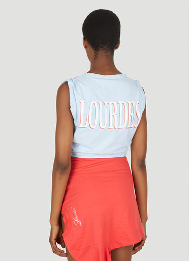 Lourdes Gathered Top Light Blue lou0249005