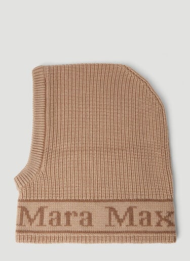Logo Jacquard Wool Balaclava Max Mara Logo Jacquard Wool Balaclava Camel max0254098