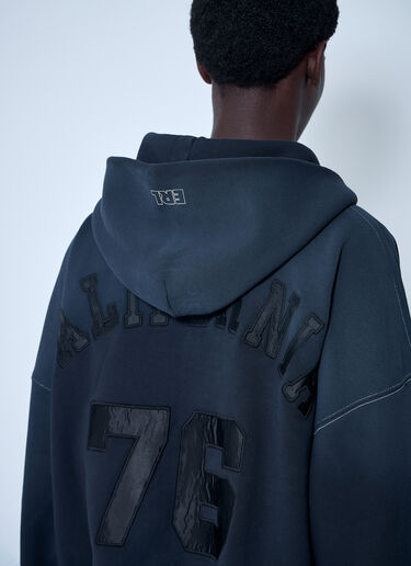 ERL Logo Motif Hooded Sweatshirt Black erl0160011