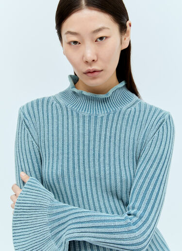 Acne Studios Ruffled Sleeves Sweater Blue acn0256016