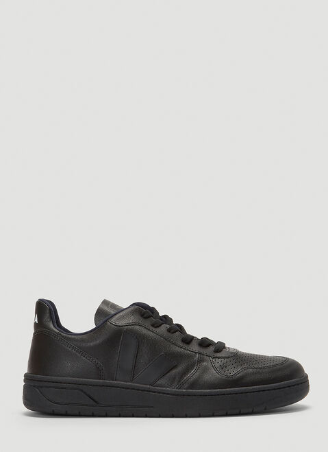 Saint Laurent V-10 Vegan-Leather Sneakers Black sla0238013