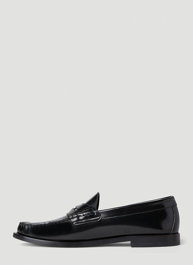 Burberry Logo Plaque Loafers Black bur0252025