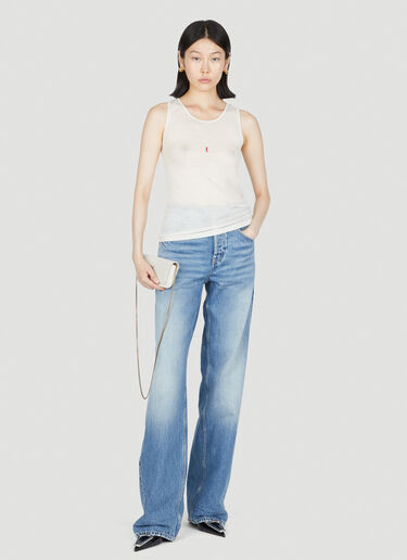 Saint Laurent Extreme Baggy Straight-Leg Jeans Blue sla0253027