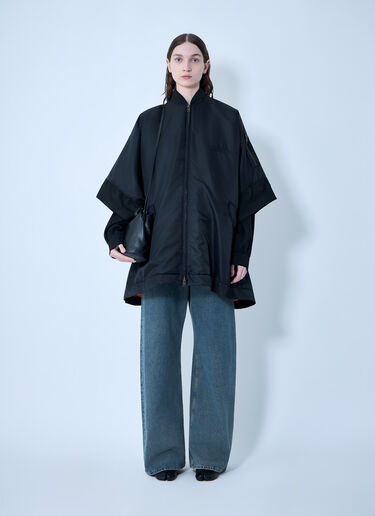 MM6 Maison Margiela Zip-Front Poncho Black mmm0264001