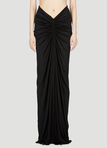 Saint Laurent 缩褶裙 黑色 sla0252025