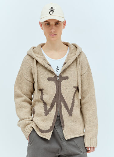 JW Anderson 로고 자수 베이스볼 캡 크림 jwa0156009