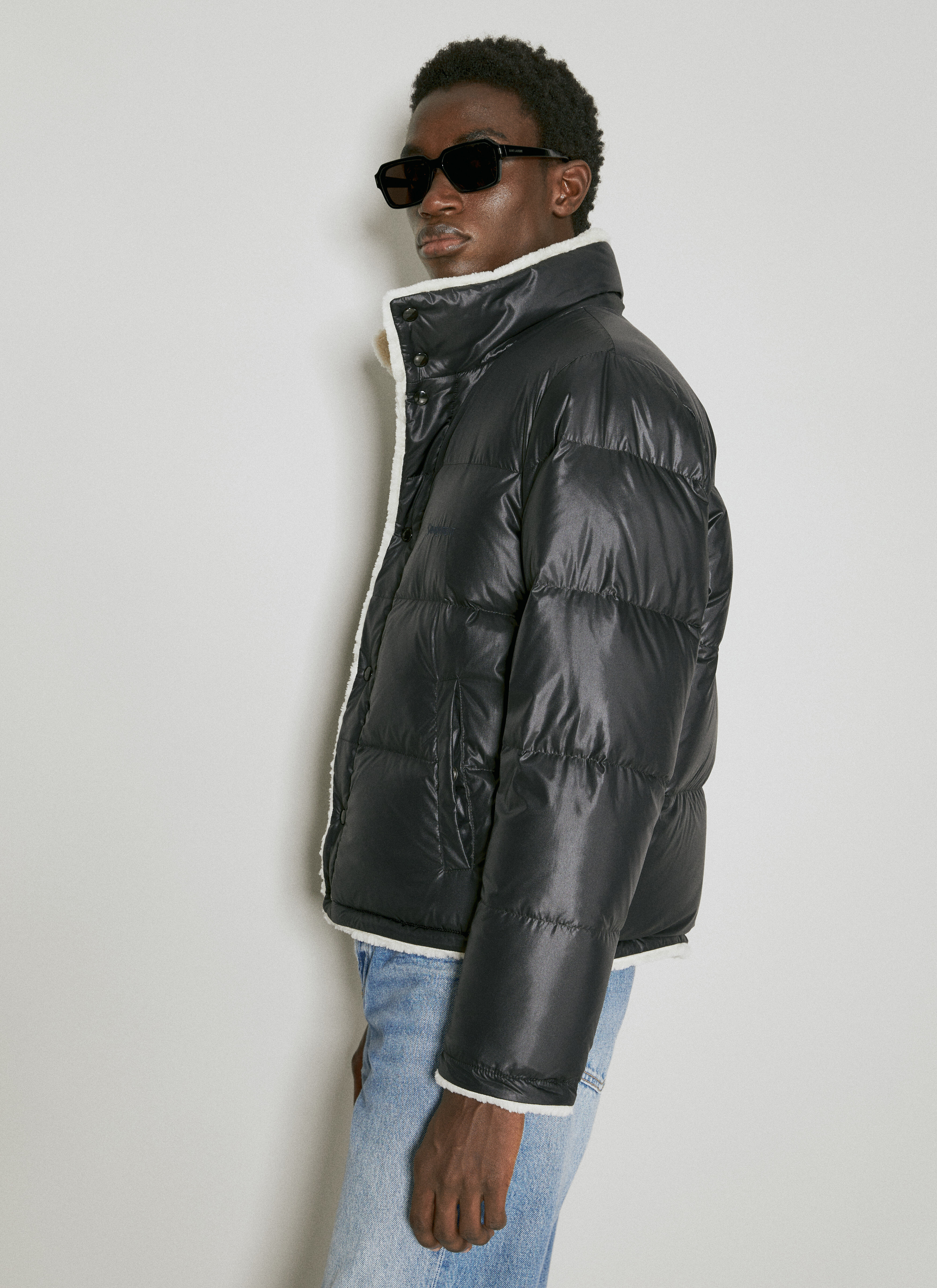 Saint Laurent Men s Down Puffer Jacket in Black LN CC