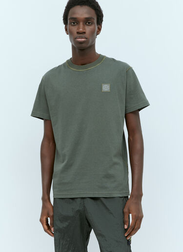 Stone Island Logo Patch T-Shirt Green sto0156102