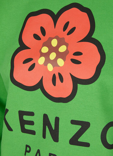 Kenzo Boke Flower Print Sweatshirt Green knz0250026