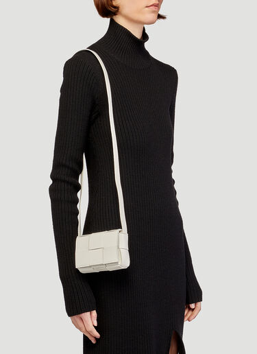 Mini Cassette Shoulder Bag Bottega Veneta Mini Cassette Shoulder Bag White bov0245073