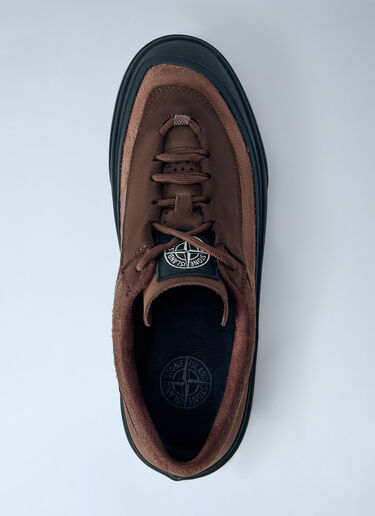 LN-CC® - Stone Island: Low Top Sneakers - Brown Stone Island Low Top Sneakers Brown sto0165102