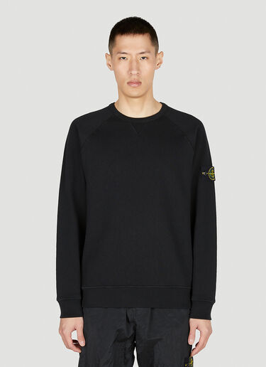 Stone Island 컴퍼스 패치 스웨트셔츠 블랙 sto0152053