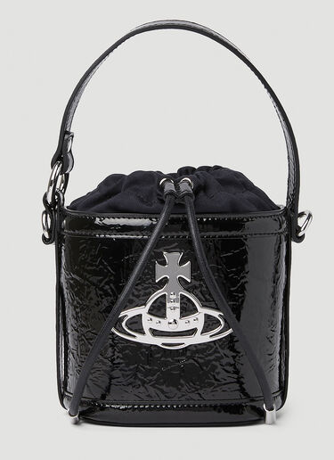 Vivienne Westwood Daisy Drawstring Bucket Handbag Black vvw0251056
