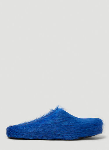 Marni Hairy Fussbett Mules Blue mni0150026