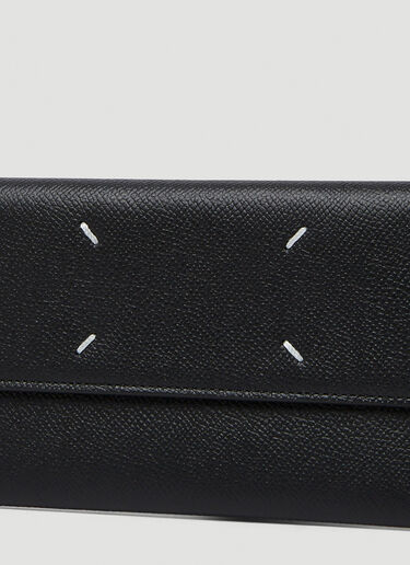 Maison Margiela Four Stitch Large Wallet Black mla0249007