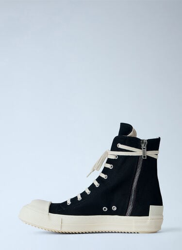 LN-CC® - Rick Owens DRKSHDW: High-Top Canvas Sneakers - Black Rick Owens DRKSHDW High-Top Canvas Sneakers Black drk0166018