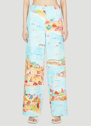 Marco Rambaldi Beach Printed Pants Orange mra0252003