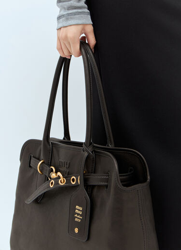 Miu Miu Medium Aventure Shoulder Bag Black miu0258032
