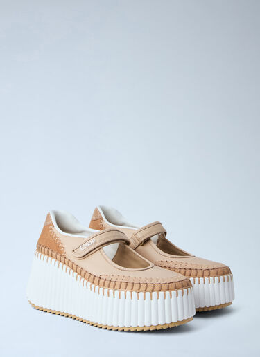 Chloé Nama Platform Sneakers Brown chl0264032