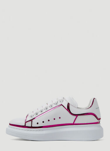 Alexander McQueen Metallic Trim Larry Oversized Sneakers Pink amq0249049