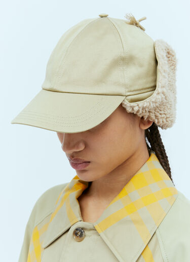 Burberry Baseball Trapper Hat Beige bur0254046