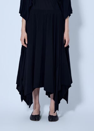 Yohji Yamamoto Draped Handkerchief Skirt Black yoy0263024
