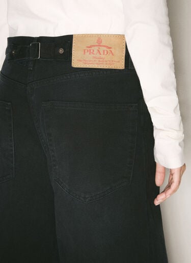 Logo Plaque Jeans Prada Logo Plaque Jeans Black pra0258022