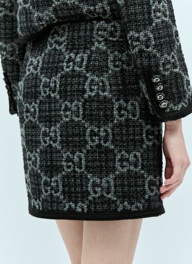 Gucci GG Tweed Mini Skirt Grey guc0255045