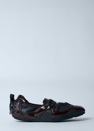 Acne Studios Lace-Up Leather Flats Navy acn0260006