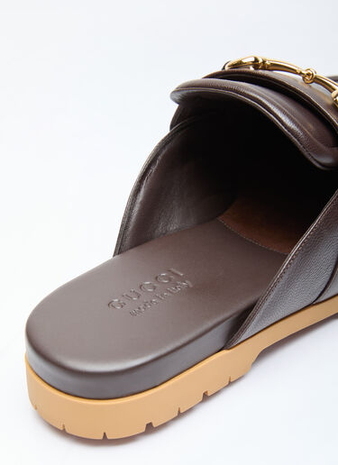 马衔扣穆勒鞋  Gucci 马衔扣穆勒鞋  棕色 guc0155074