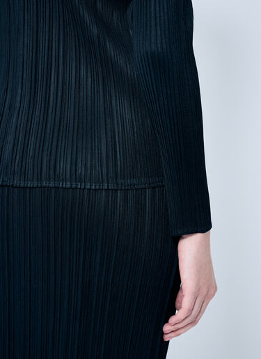 Pleats Please Issey Miyake Pleated Shirt Black plp0259027