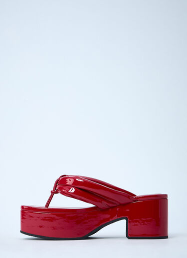 Dries Van Noten High-Shine Heeled Sandals Red dvn0259004