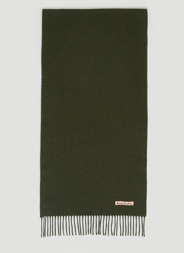 Narrow Wool Scarf Acne Studios Narrow Wool Scarf Dark Green acn0153032