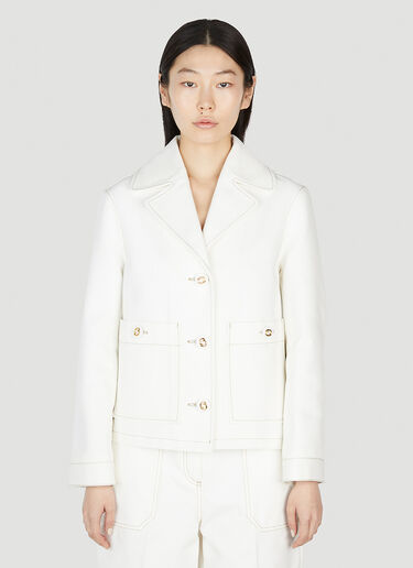 Gucci 对比色饰边夹克 白色 guc0251199