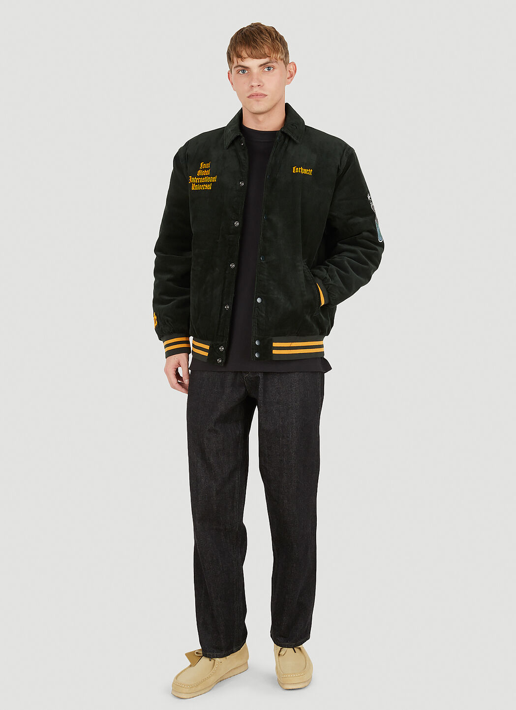 Carhartt WIP Letterman Jacket in Black LN CC
