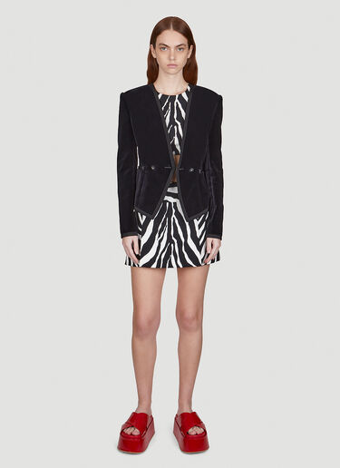 Dolce & Gabbana Zebra Print Mini Skirt Black dol0249023