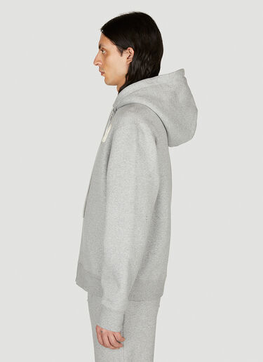Moncler Logo Patch Hooded Sweatshirt Grey mon0154034