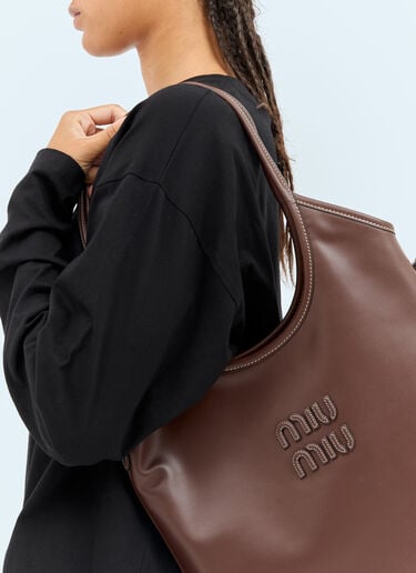 IVY Leather Tote Bag Miu Miu IVY Leather Tote Bag Brown miu0258030