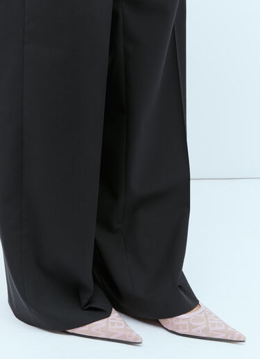Versace 徽标提花露跟浅口鞋 米色 vrs0253023
